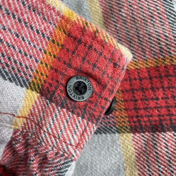 Brixton Shirt Long Sleeve Men Small Plaid Heavy Weight Button Down - Picture 5 of 5